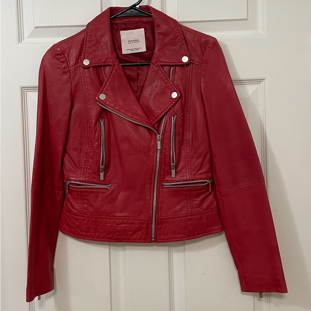 Mango Leather Jacket - image 3